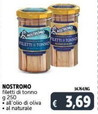 Deco Supermercati Nostromo Filetti di Tonno g 250 offerta