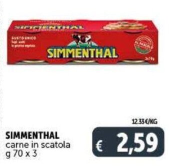 Deco Supermercati Simmenthal Carne In Scatola g 70 x 3 offerta
