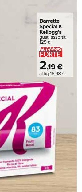 Carrefour Iper Barrette special k kellogg's offerta