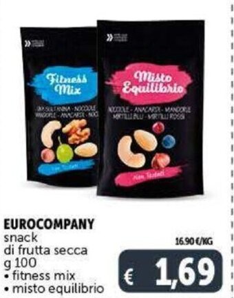 Deco Supermercati Eurocompany Snack di Frutta Secca g 100 offerta