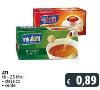 Tè Ati Tè Verde Classico, Verde - 25 Filtri