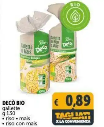 Deco Supermercati Decò Bio Gallette g 130 offerta