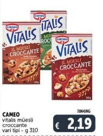 Deco Supermercati Cameo Vitalis Müesli Croccante Vari Tipi - g 310 offerta