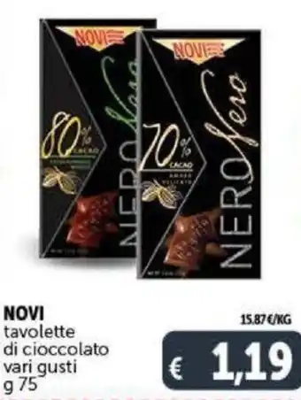 Deco Supermercati Novi Tavolette Di Cioccolato g 75 offerta
