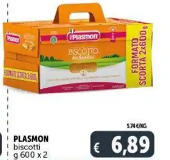 Deco Supermercati Plasmon Biscotti g 600 x 2 offerta