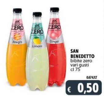 Deco Supermercati San Benedetto Bibite Zero cl 75 offerta