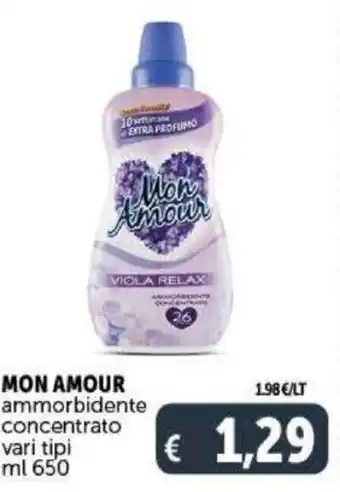 Deco Supermercati Mon amour Ammorbidente Concentrato ml 650 offerta