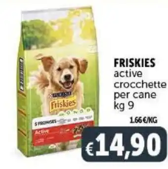 Deco Supermercati Purina Friskies Active Crocchette Per Cane kg 9 offerta