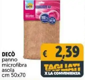 Deco Supermercati Decò Panno Microfibra Asola cm 50x70 offerta