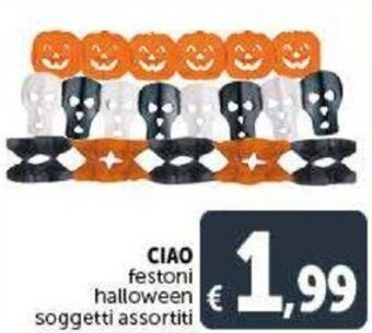 Deco Supermercati Ciao Festoni Halloween Soggetti Assortiti offerta