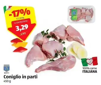 ALDI Coniglio in parti berti offerta