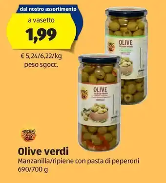 ALDI Olive verdi offerta