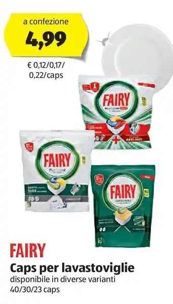 ALDI Caps per lavastoviglie fairy offerta