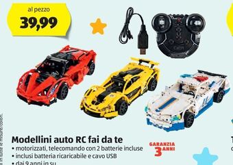 ALDI Modellini auto rc fai da te offerta