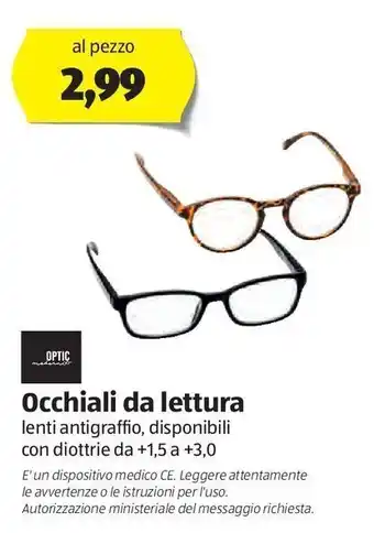 ALDI Occhiali da lettura optic offerta