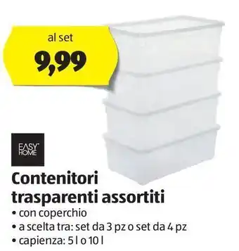 ALDI Contenitore trasparenti assortiti easy home offerta