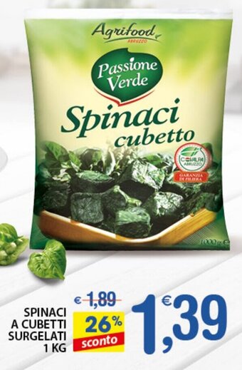 Qui Discount Spinaci A Cubetti Surgelati 1 kg offerta