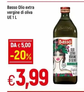 IperFamila Basso Olio Extra vergine di oliva UE 1 L offerta