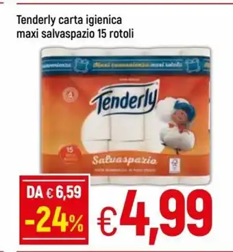 IperFamila Tenderly carta igienica maxi salvaspazio 15 rotoli offerta