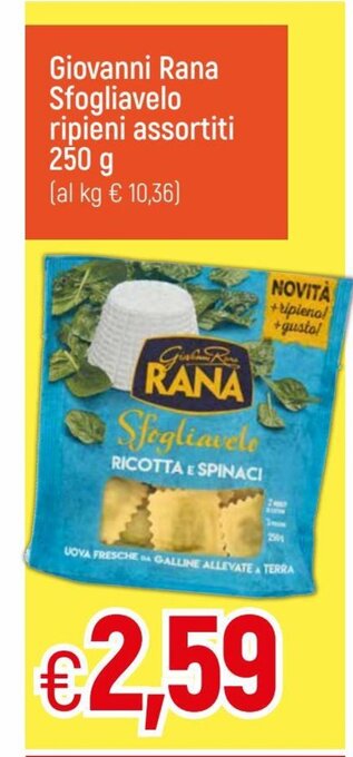 IperFamila Giovanni Rana Sfogliavelo ripieni assortiti 250 g offerta