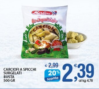 Qui Discount Carciofi A Spicchi Surgelati Busta 500 gr offerta