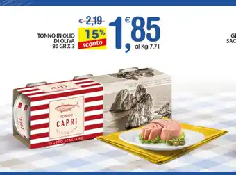 Qui Discount Tonno In Olio Di Oliva 80 gr x 3 offerta