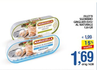 Qui Discount Filetti Sgombro Grigliati Evo/ Al Naturale 120 gr offerta