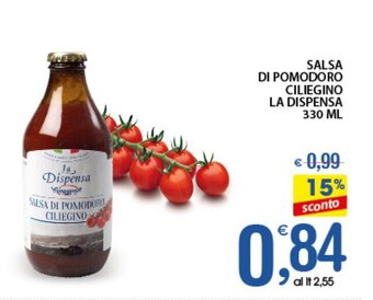 Qui Discount Salsa Di Pomodoro Ciliegino La Dispensa 330 ml offerta