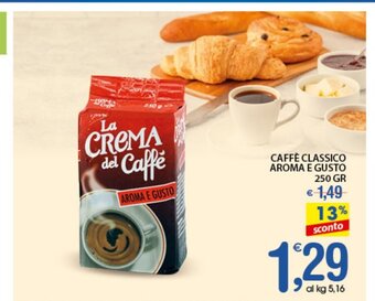 Qui Discount Caffe Classico Aroma E Gusto 250 gr offerta