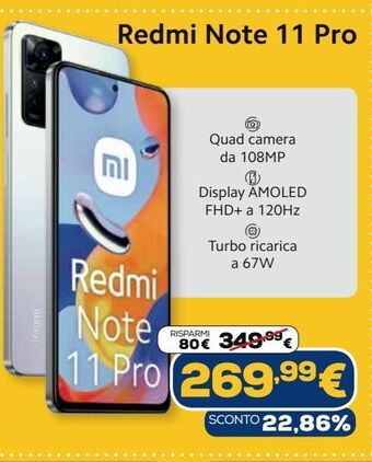 Euronics Redmi note 11 pro offerta