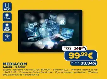 Euronics Tablet mediacom - m-sp1ey offerta