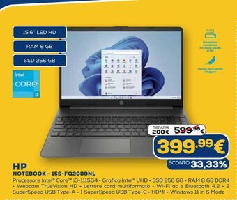 Euronics Notebook hp - 15s-fq2089nl offerta