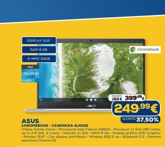 Euronics Chromebook asus - cx1500cka-ej0122 offerta