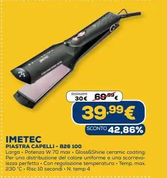Euronics Piastra capelli imetec - b26 100 offerta