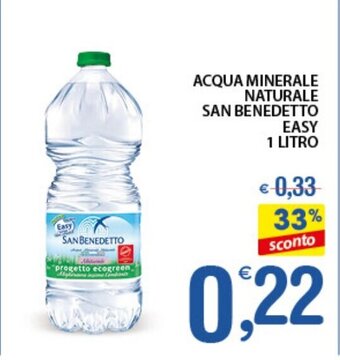 Qui Discount Acqua Minerale Naturale San Benedetto Easy 1 Litro offerta