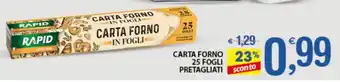 Qui Discount Carta Forno 25 Fogli Pregliati offerta