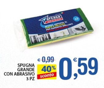 Qui Discount Spugna Grande Con Abrasivo 3 Pz offerta