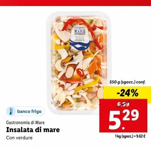 Insalata di mare offerta di Lidl