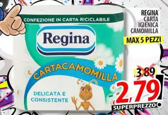 Il Genio Supermercato Regina Carta Igienica Camomilla max 5 pezzi offerta