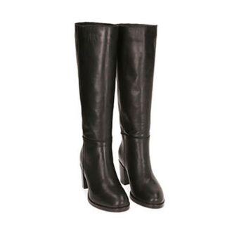 Primadonna Stivali neri in pelle, tacco 7 cm offerta