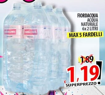 Il Genio Supermercato Fiordacqua Acqua Naturale 6x 2 litri offerta