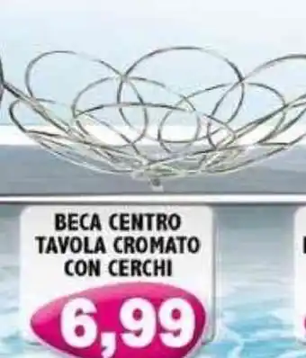 Beca Centro Tavola Cromato con Cerchi