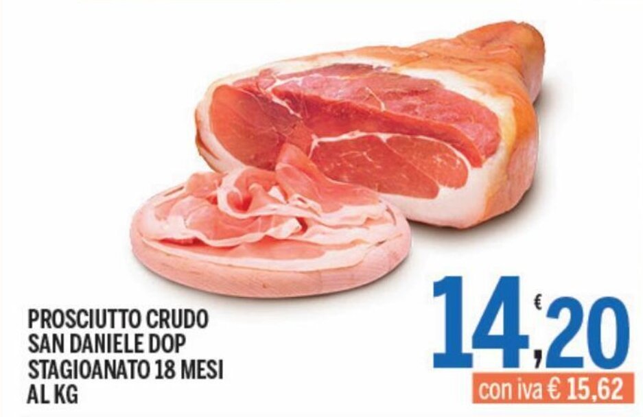 Prosciutto Crudo San Daniele DOP Stagionato 18 Mesi offerta di Gruppo