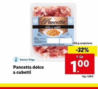 Lidl Pancetta dolce a cubetti offerta