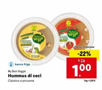 Lidl Hummus di ceci offerta