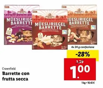 Lidl Barrette con frutta secca offerta