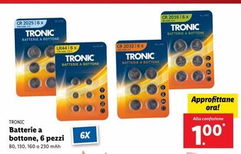 Lidl Batterie a bottone 6 pezzi offerta
