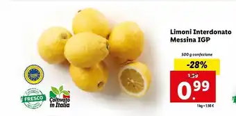 Lidl Limoni interdonato messina igp offerta