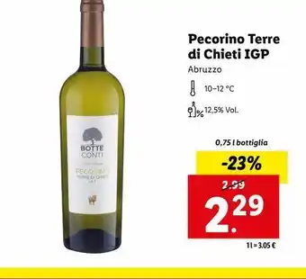 Lidl Pecorino terre di chieti igp offerta