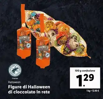 Lidl Figure di halloween di cioccolato in rete offerta